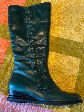 Miz Mooz Green Leather Boots, size 7.5
